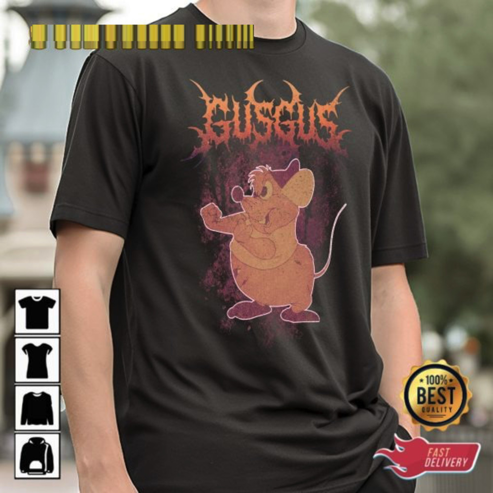 Disney Gothic Punk Deathmetal Metallic Halloween With Gusgus T-Shirt